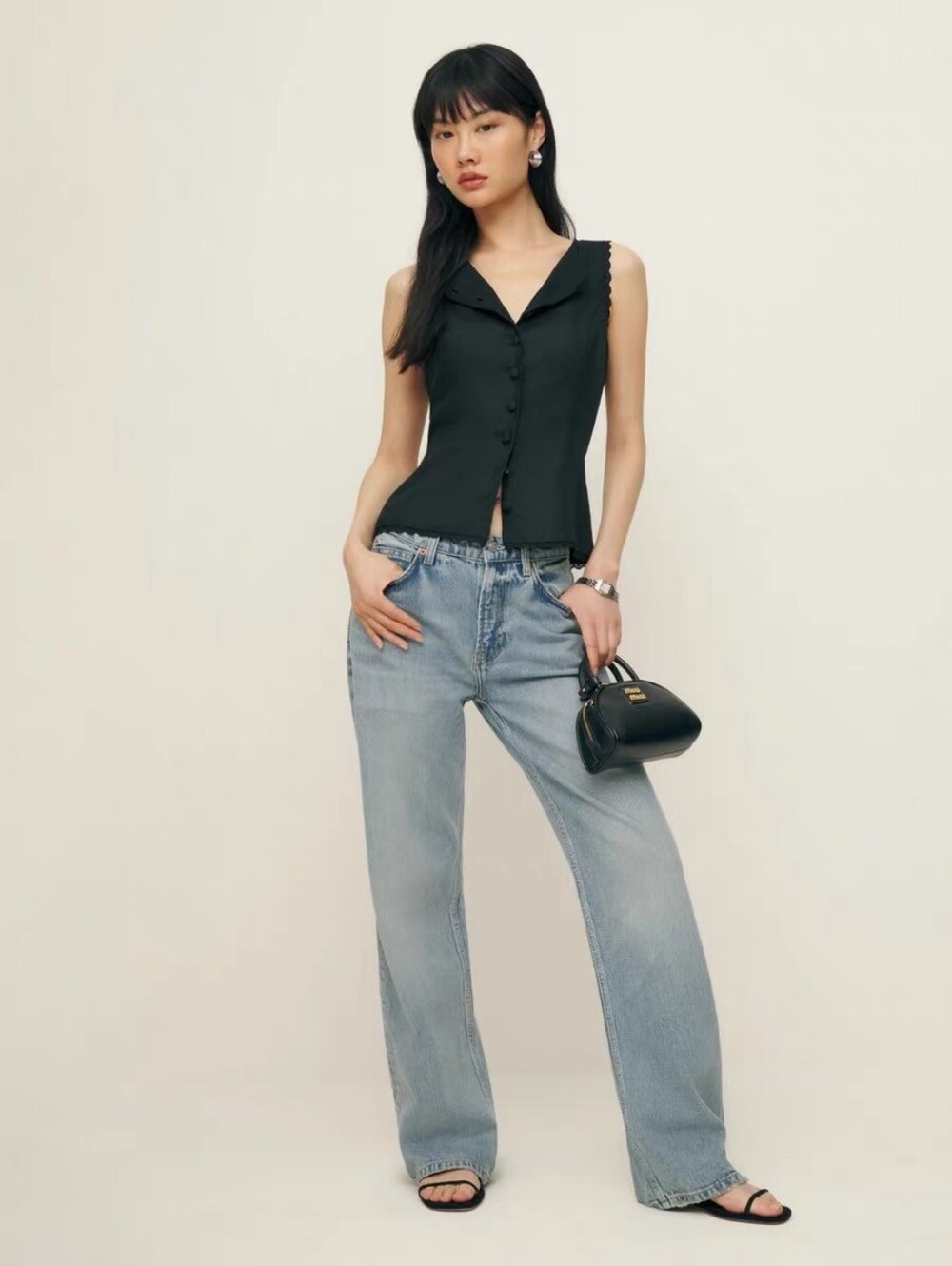 Reformation Amela Linen Top - Picture 3 of 6